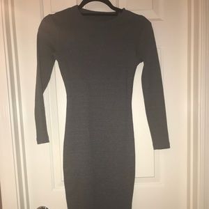 Gray Fitted Dress